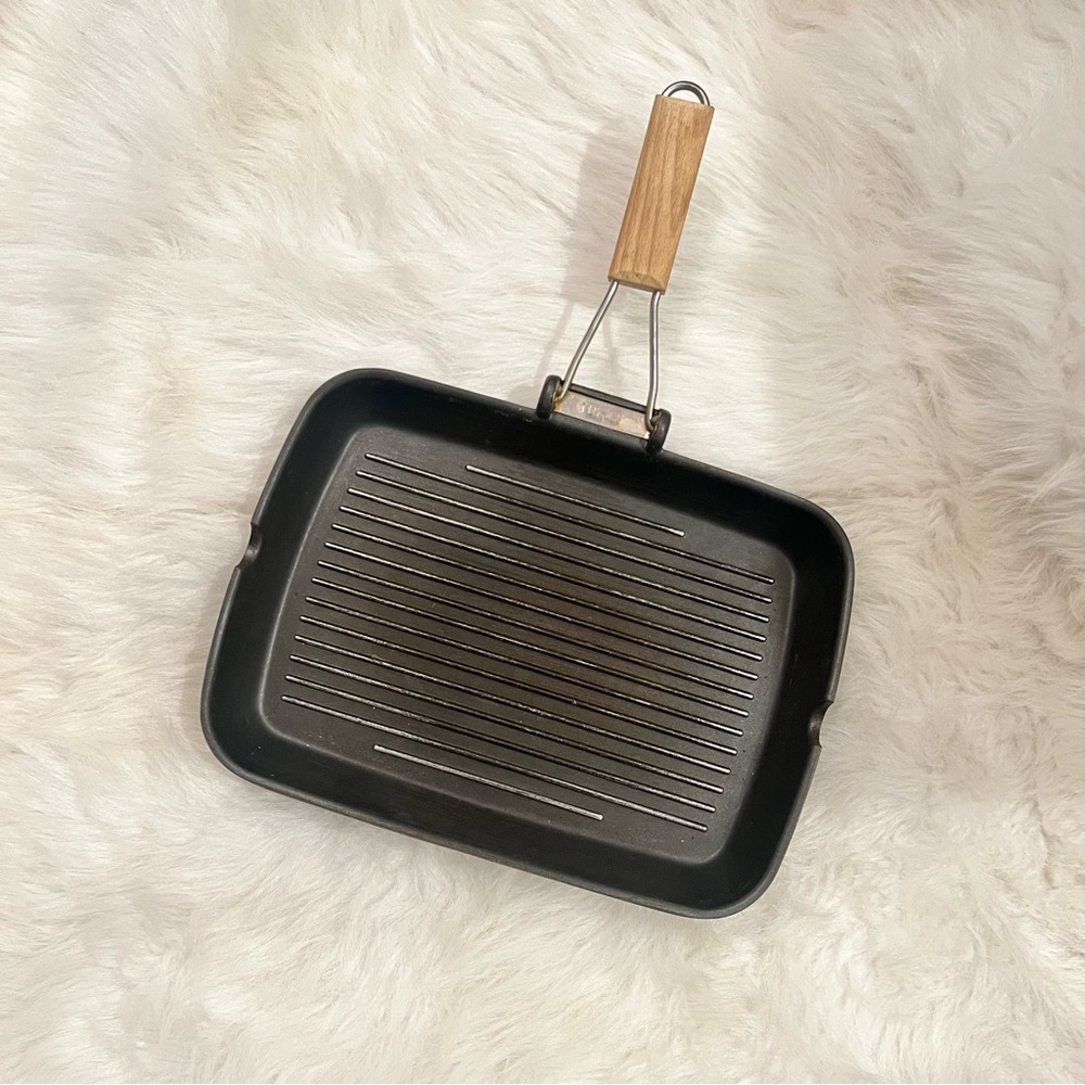 IKEA Black Grill Pan with Wooden Handle